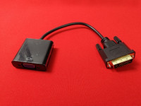 0556 Кабель переходник DVI-D - VGA адаптер DVI 24 + 1 25 Pin к VGA кабель для ТВ ПК Дисплей