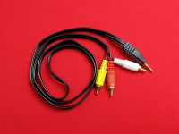 Кабель FUMIKO MA05 AUX Jack 3.5 мм / 3RCA черный 1 м
